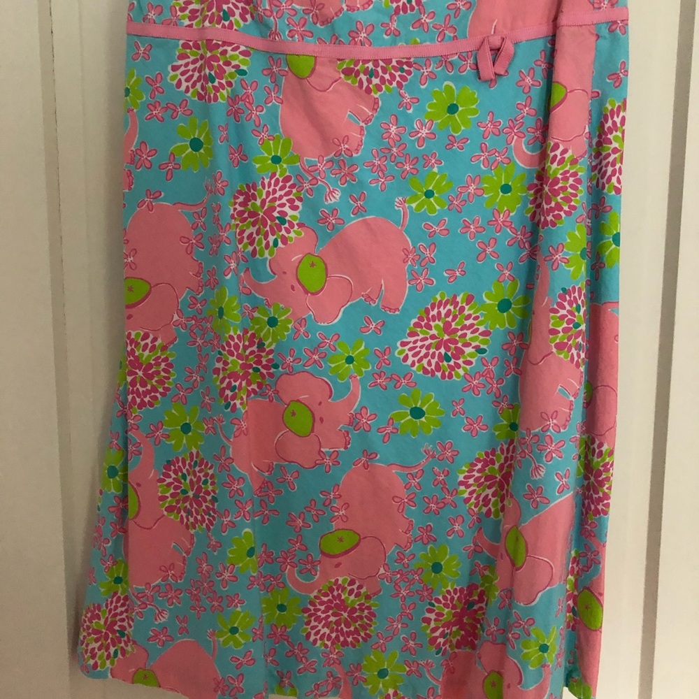 Lilly Pulitzer pink Elephant skirt
